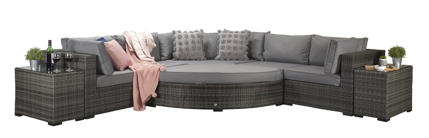 Rattan Jessica Modular Corner Sofa Set Grey | Jess0005