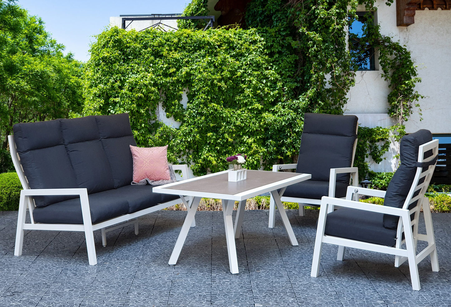 Rattan 5 Seater Sofa Set Featuring Reclining Chairs | Kimm0354