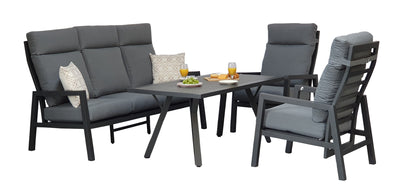Rattan 3 Seater Sofa with 2 Reclining Chairs | Kimm0370