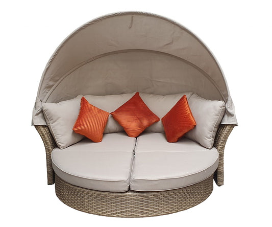 Rattan Lily Modular Daybed with Sunroof in Nature | Lily0016
