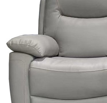 Lucia Electric Recliner Leather 3 + 2 Seater Sofas in Pearl Grey - Homeflair
