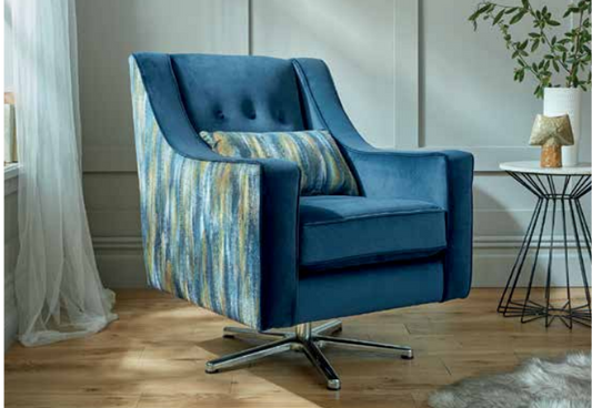 Red Rose Luxe Swivel Chair