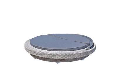 Rattan Large Round Daybed in Grey | Madison | Madi0193