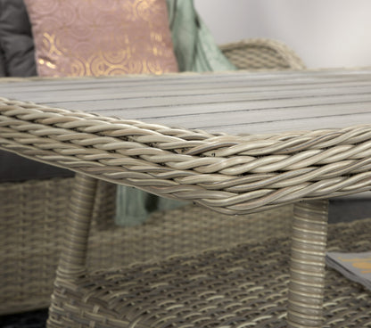 Rattan 4 Seater Sofa Set with Supper Table in Grey | Meghan | Megh0297