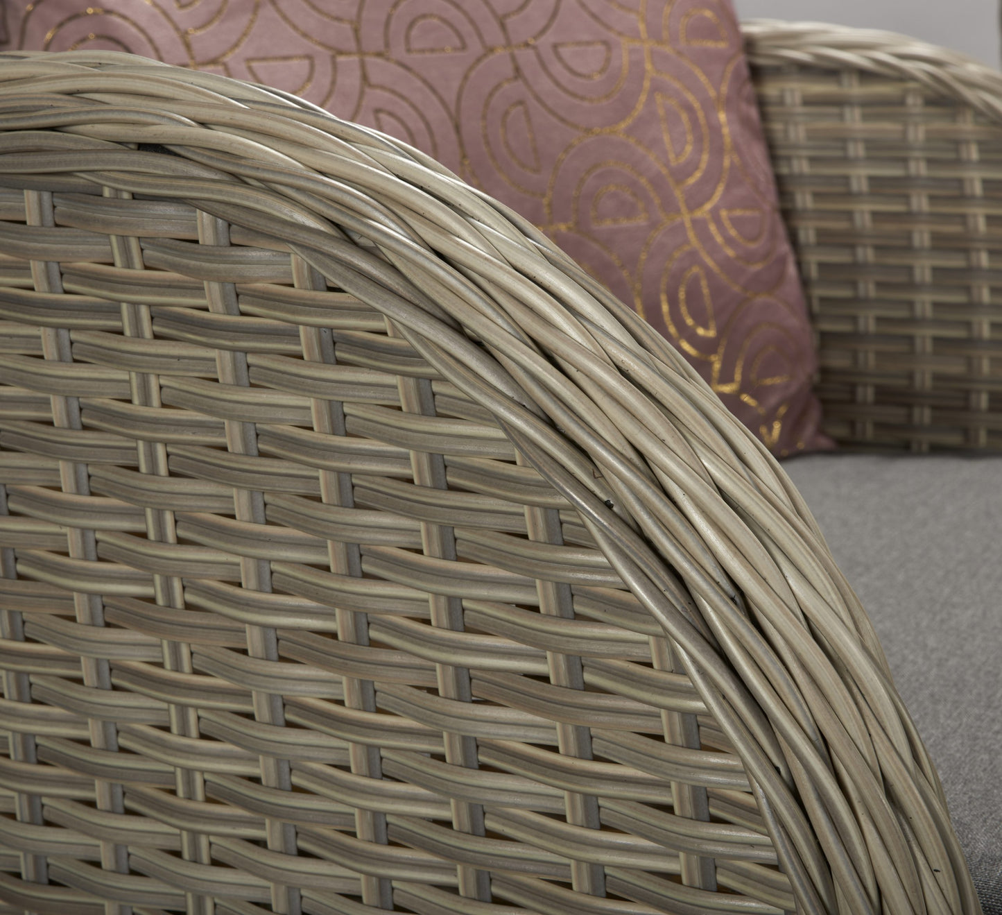 Rattan 4 Seater Sofa Set with Supper Table in Grey | Meghan | Megh0297