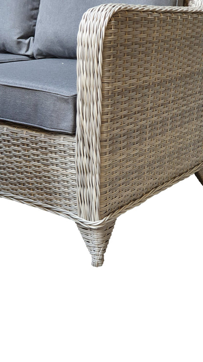 Rattan Corner Dining Sofa with Gas Fire Pit | Megh0323