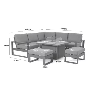Homeflair -Amalfi 2 Seat Aluminium Sofa Set