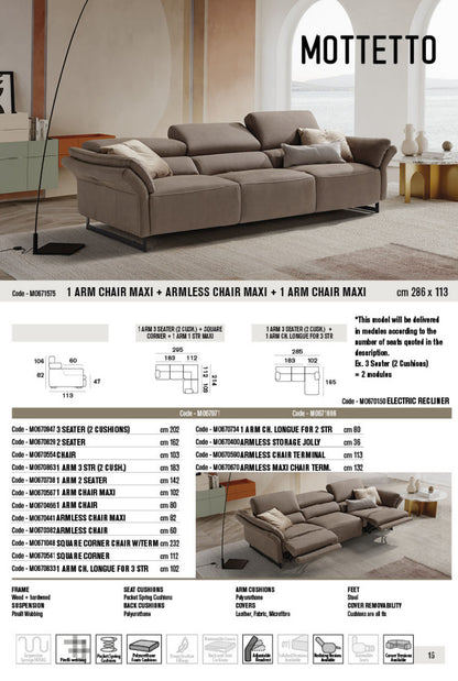 Modular Mottetto Leather Sofa Collection | Newtrend Concepts Italia