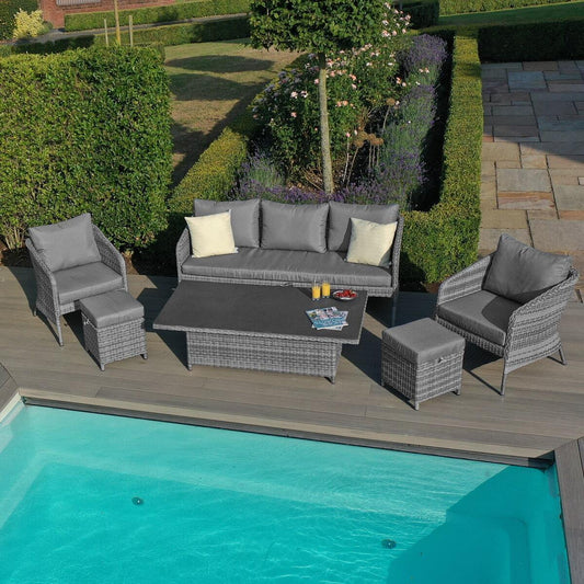 Homeflair - Santorini Sofa Rattan Dining Set