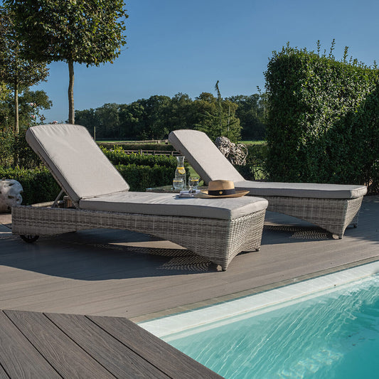 Homeflair - Oxford Rattan Sunlounger Set
