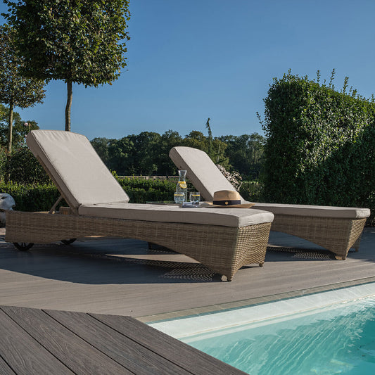Homeflair - Winchester Rattan Sunlounger Set