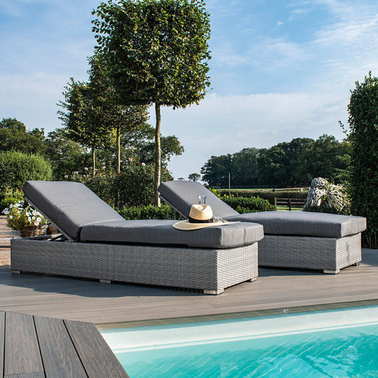 Homeflair - Ascot Rattan Sun Lounger Set