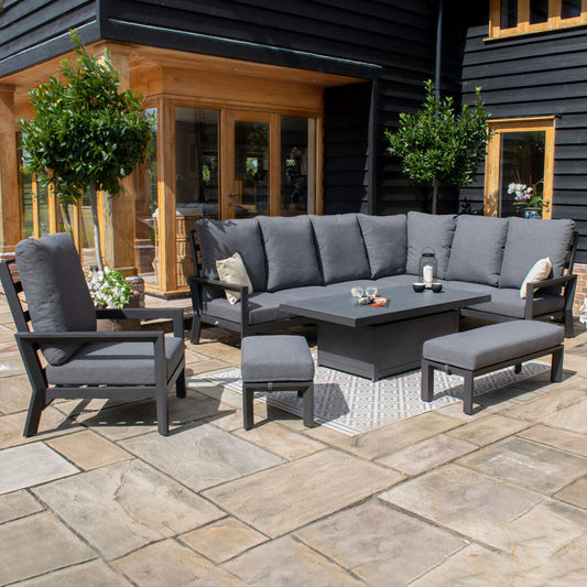 Homeflair - Manhattan Reclining Aluminium Corner Dining Set