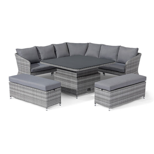 Homeflair - Santorini Deluxe Corner Rattan Dining Set