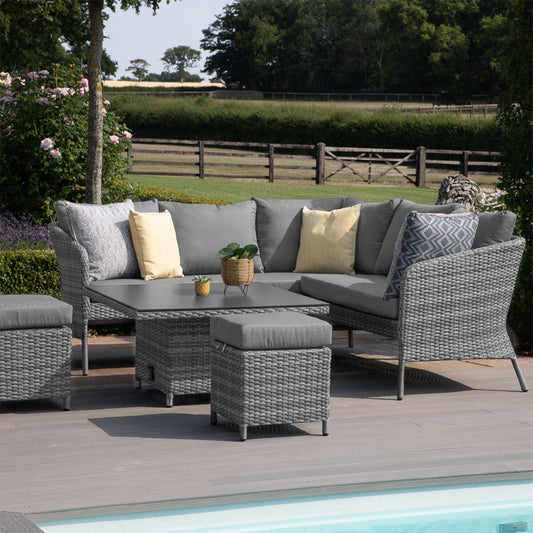 Homeflair - Santorini Square Rattan Corner Dining Set