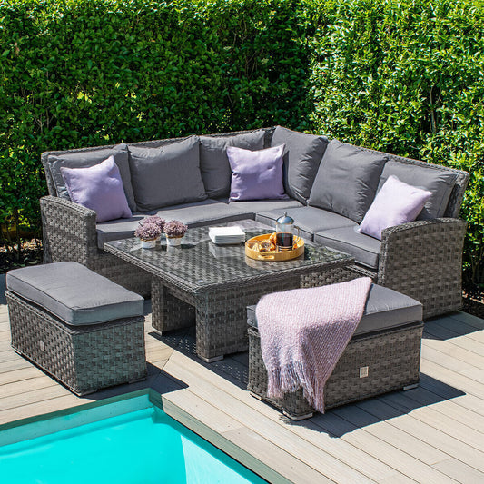 Homeflair - Victoria Square Rattan Corner Dining Set