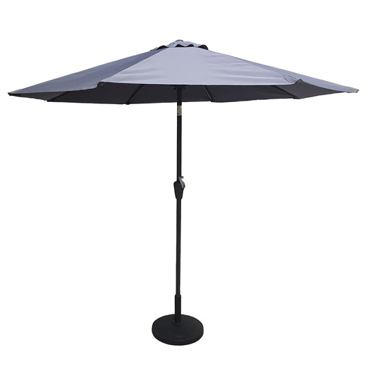 Rattan 3m Table Parasol with Tilt in Grey | Para0079