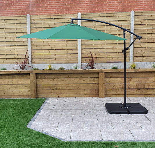 Rattan 3m Banana Parasol | Para0345