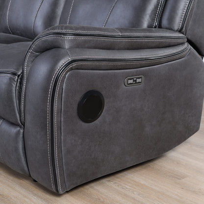 Phoenix Media Smart Power Electric Recliner Sofa Collection in Grey | Exclusive