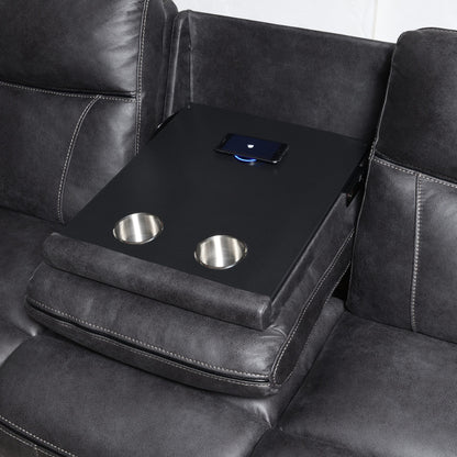 Phoenix Media Smart Power Electric Recliner Sofa Collection in Grey | Exclusive