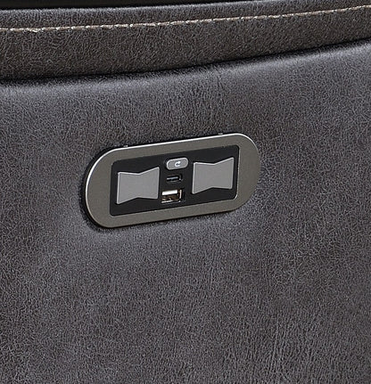 Phoenix Media Smart Power Electric Recliner Sofa Collection in Grey | Exclusive
