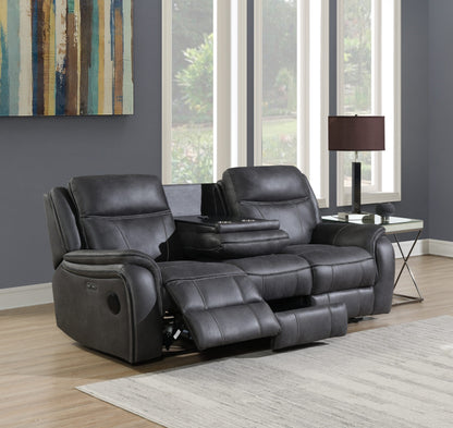 Phoenix Media Smart Power Electric Recliner Sofa Collection in Grey | Exclusive