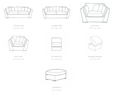 Phoenix Fabric Sofa Collection | Buoyant Upholstery