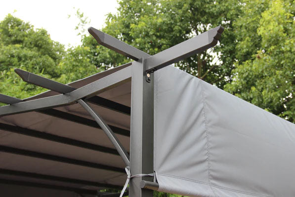 San Remo Pergola Gazebo 2.75×3.66m Grey | SANGAZ2.75X3.66-GREY | AMIR