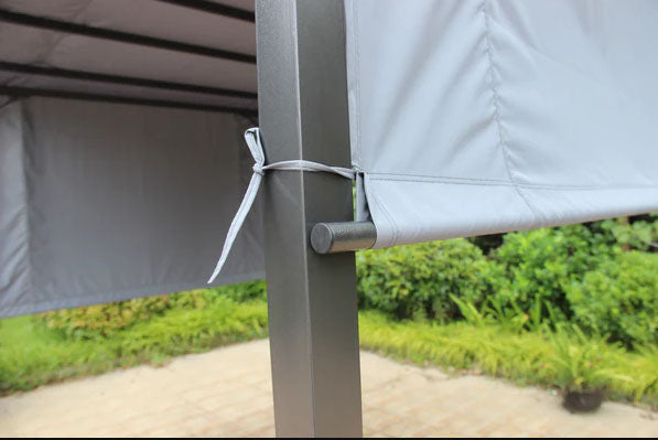 San Remo Pergola Gazebo 2.75×3.66m Grey | SANGAZ2.75X3.66-GREY | AMIR