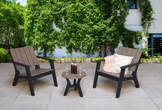 Rattan Lounge Set in moulded Plastic | Polly | Poll0350