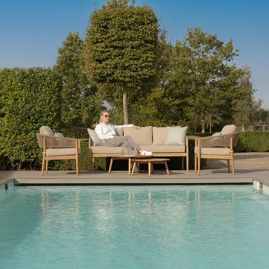 Homeflair - Porto Rope Weave 2 Seat Sofa Set