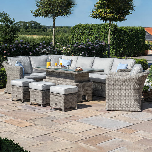Homeflair - Oxford Deluxe Large Rattan Corner Dining Set