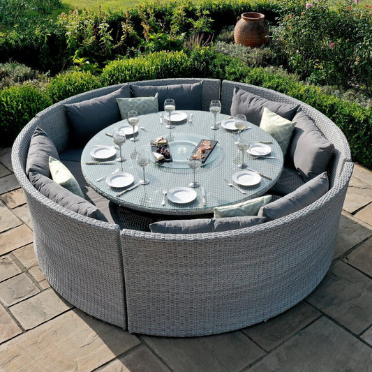 Homeflair - Ascot Round Rattan Sofa Dining Set
