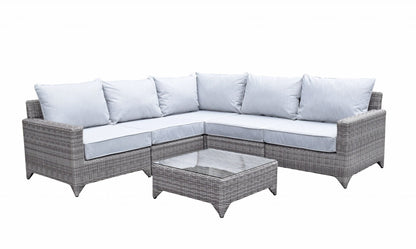 Rattan Helena Modular Corner Sofa in Grey | Hele0310