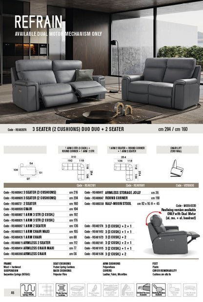 Refrain Leather Sofa Collection | Newtrend Concepts Italia