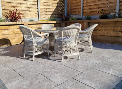 Rattan Round Table + 6 Dining Chairs | Rose | Rose0389_0393