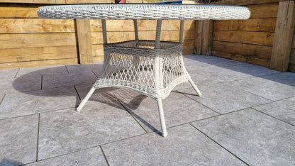 Rattan Round Table + 6 Dining Chairs | Rose | Rose0389_0393