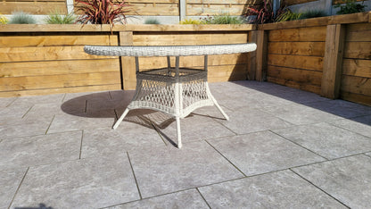 Rattan Round Table + 6 Dining Chairs | Rose | Rose0389_0393