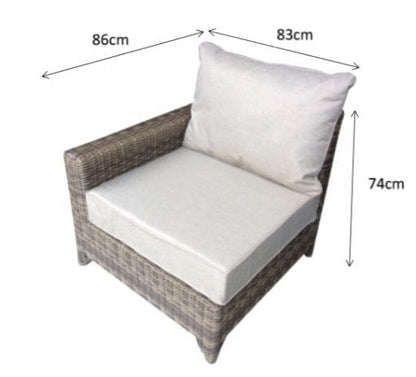 Rattan Helena Modular Corner Sofa in Grey | Hele0310