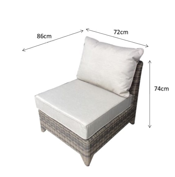 Rattan Helena Modular Corner Sofa in Grey | Hele0310