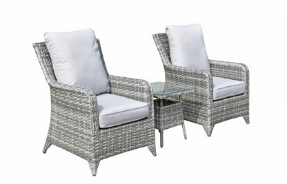 Rattan Grey 3 Piece High Back Lounge Set | Sarah | Sara0175