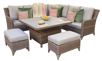 Rattan Corner Dining Set with Lift Table | Sarah | Sara0260