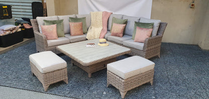 Rattan Corner Dining Set with Lift Table | Sarah | Sara0260