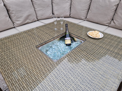 Signature Weave - SARAH Nature corner dining with ice bucket |SARA0391