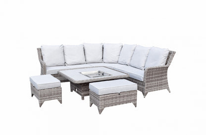 Sarah Corner Dining Sofa with lift table and ice bucket | Sara0392