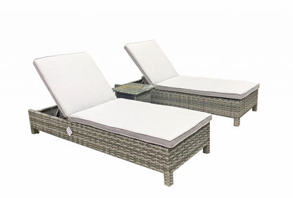 Rattan pair of Sun loungers | Sarena | Sare0258