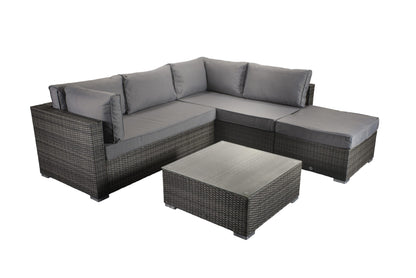 Savannah Rattan Corner Sofa Set in Grey | Sava0093