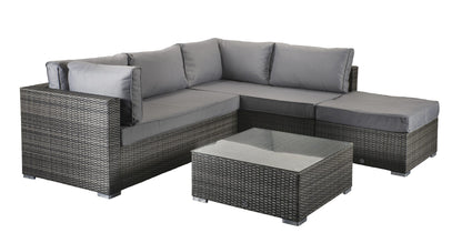 Savannah Rattan Corner Sofa Set in Grey | Sava0093