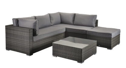 Savannah Rattan Corner Sofa Set in Grey | Sava0093