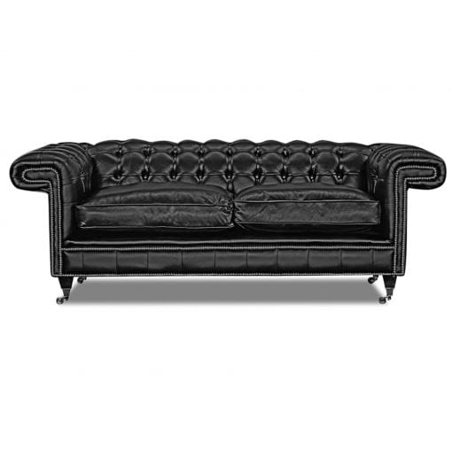 Shaftesbury Leather 3 Seater Chesterfield Sofa | Arnie